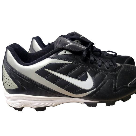 Nike Mens Power Channel Baseball Cleats Black Silver Size 8 - Picture 2 of 7